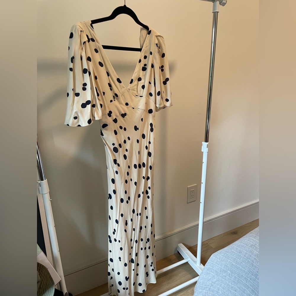 Ba&sh silk polka dot dress size 0